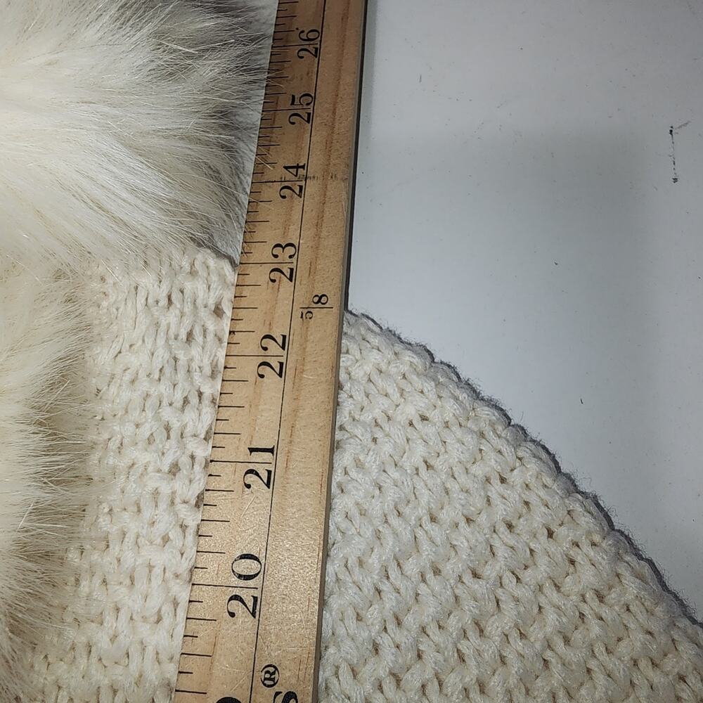 Anthropologie Sleeping on Snow Cardigan Faux Fur Removable collar Women M chunky - Picture 5 of 9